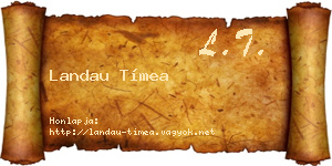 Landau Tímea névjegykártya